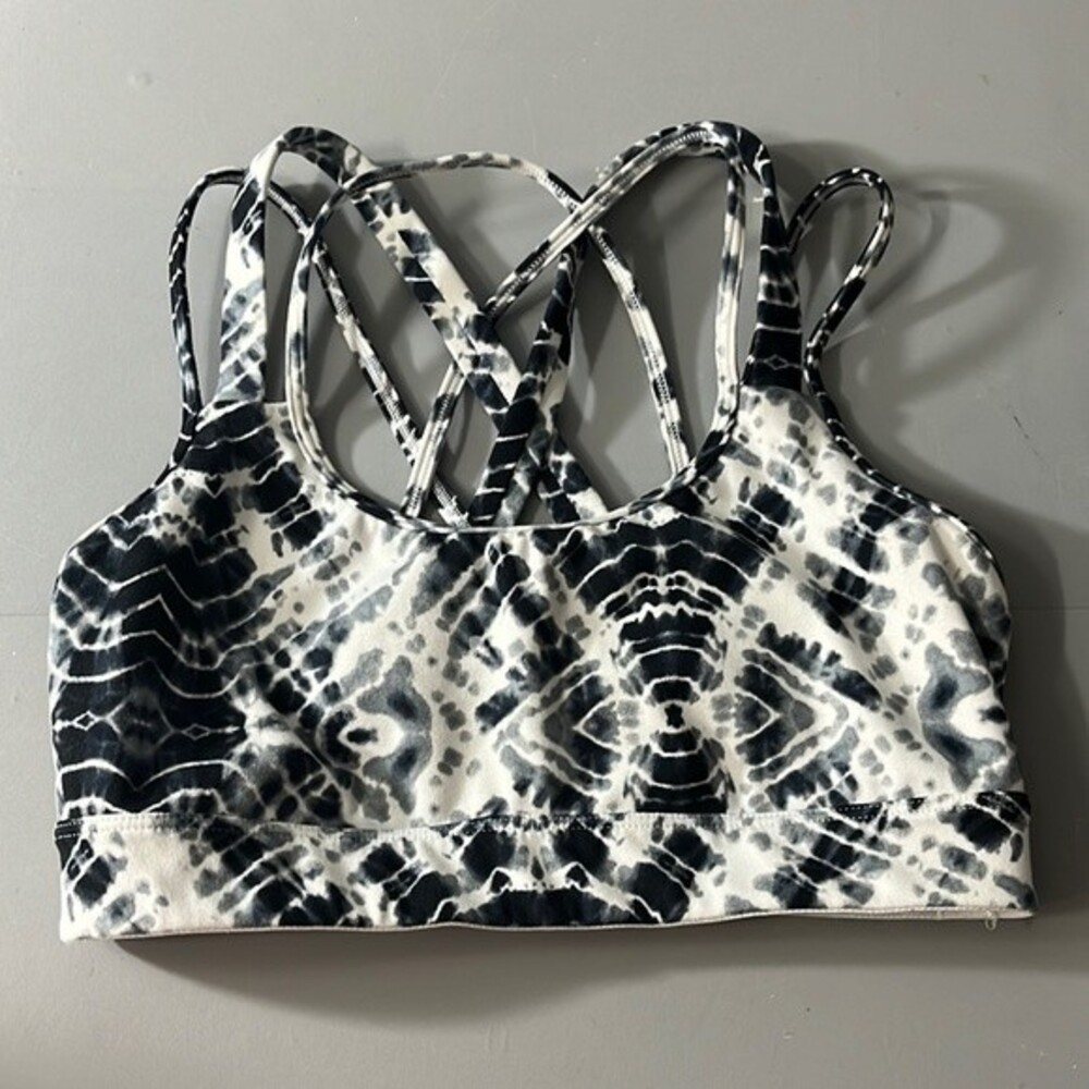 Victoria Sport Black & White Tie Dye Women's Sports Bra S